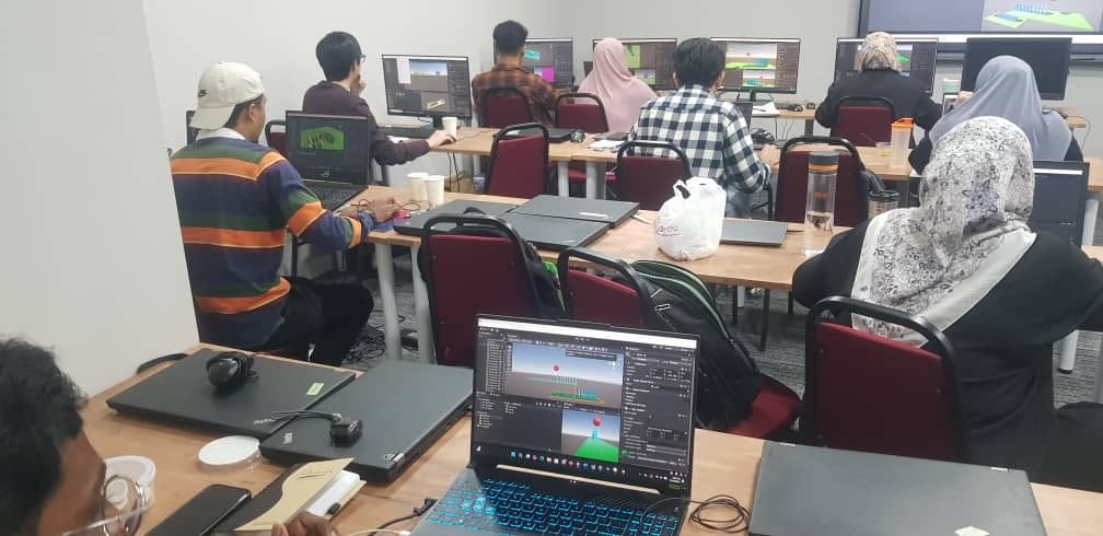 Unity game development training session
